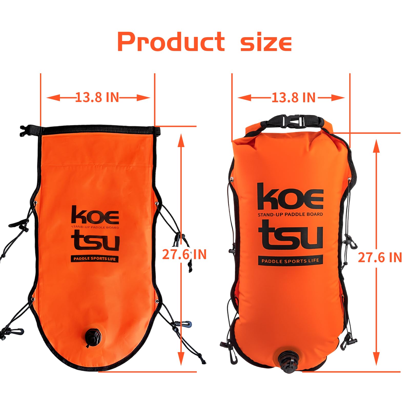 Amazon.com : koetsu Swim Buoy & Waterproof Dry Bag 30L for Open